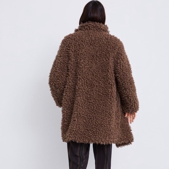 🖤SALE🖤 Zara - Brown Teddy Coat - Size XS - Picture 5 of 8